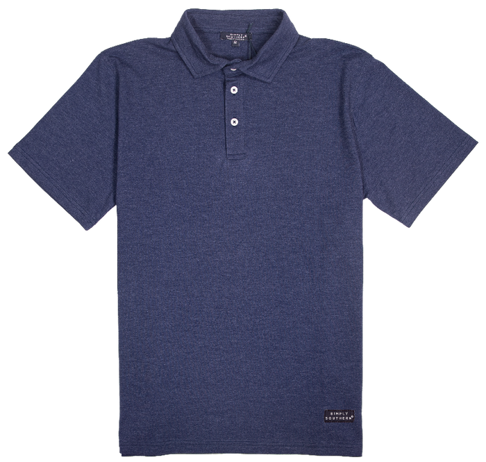 378- Mens Simply Southern Navy Polo Shirt