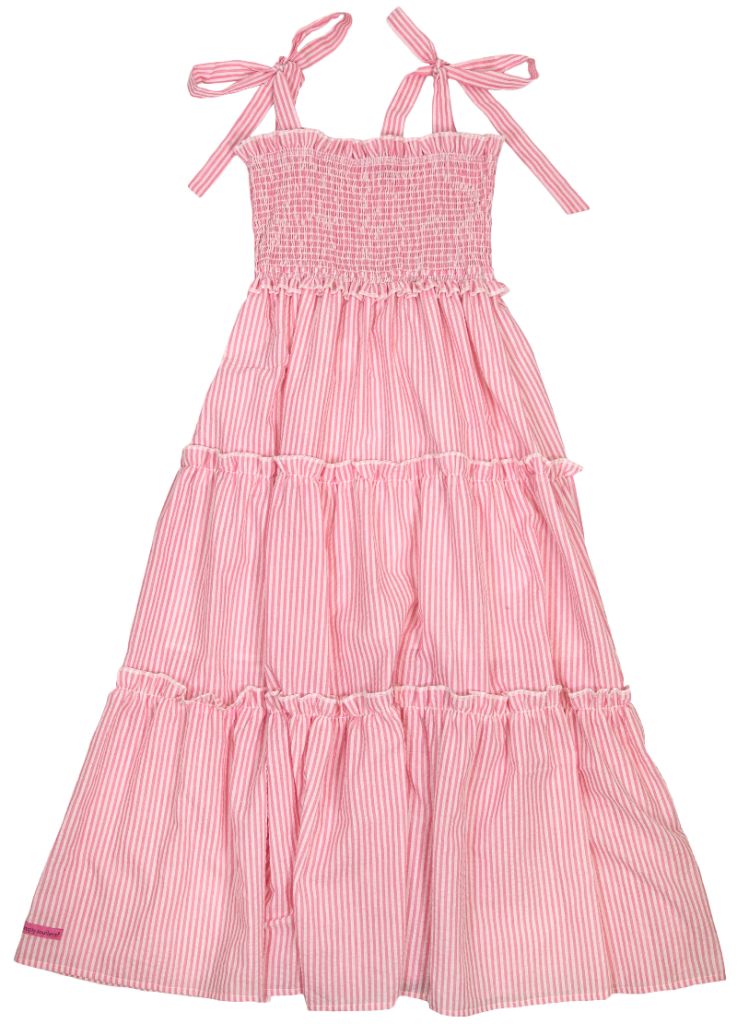 1796- Pink Sear Sucker Dress by Simply Southern