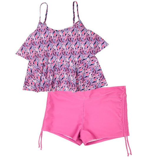 7699- Paisley Tiered Tankini Bathing Suit by Simply Southern