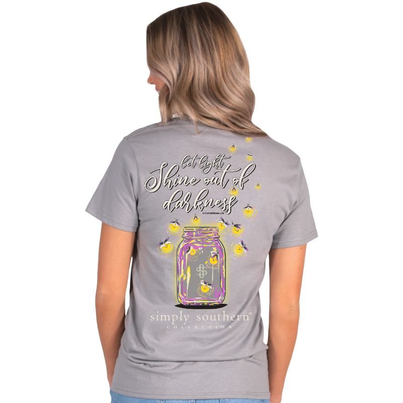 7605- Let Light Shine Out Of Darkness Simply Southern Short Sleeve T-Shirt