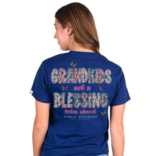 7525- Grandkids Are A Blessing From Above Simply Southern Short Sleeve T-Shirt