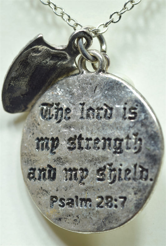 1447- The Lord Is My Strength Inspirational Necklace