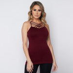 Burgundy Criss Cross Cami