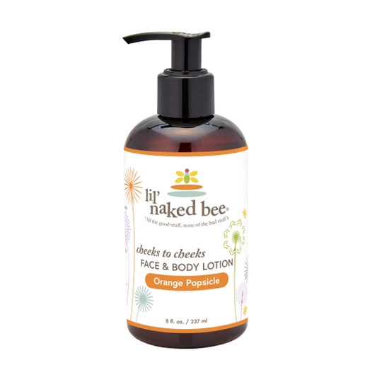 1663- Lil Naked Bee Orange Popsicle Cheeks to Cheeks Face & Body Lotion 8oz