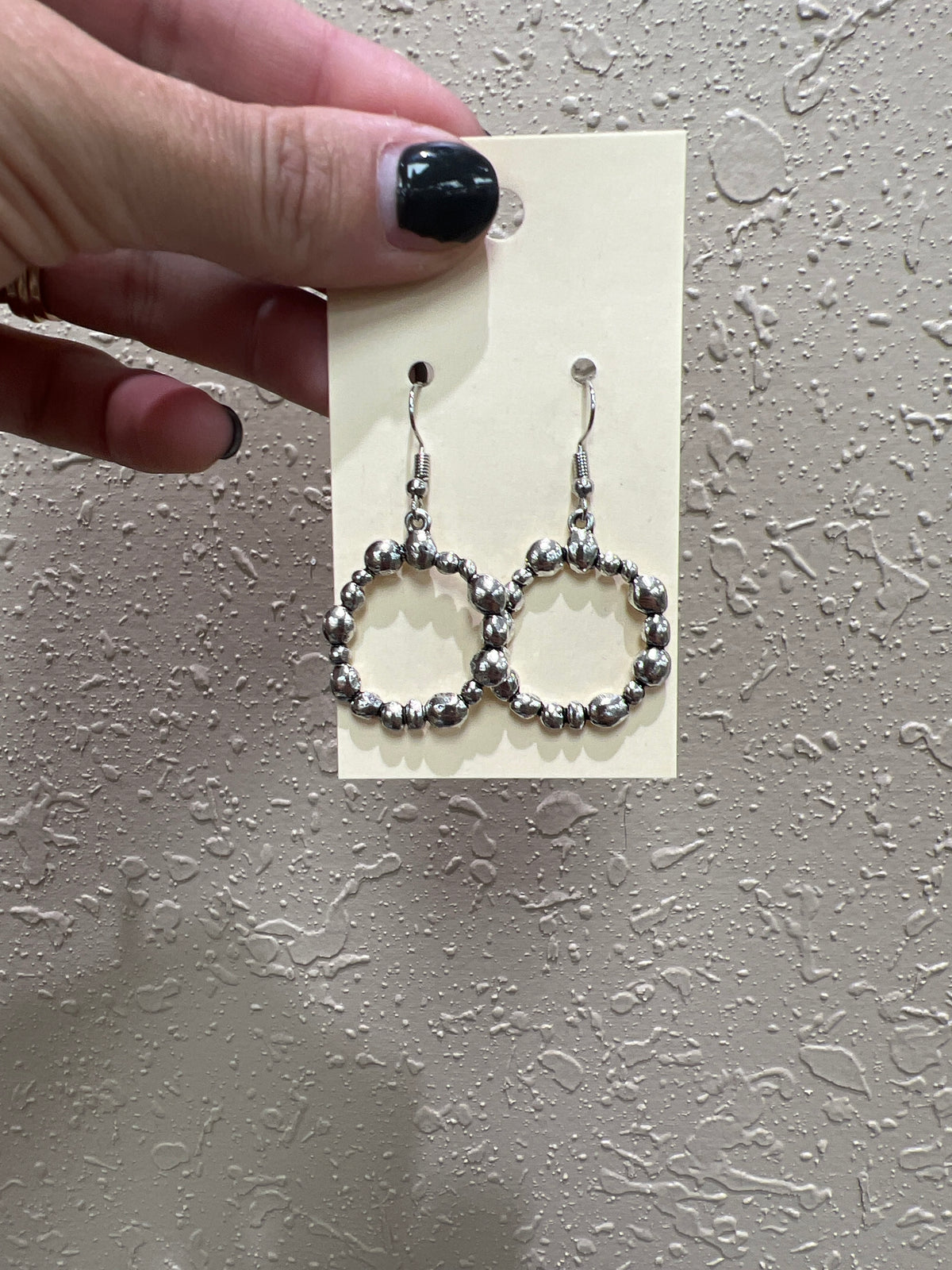 6773- Silver Circle Dot Earrings