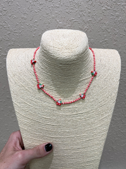 1751- Cherry Choker Necklace