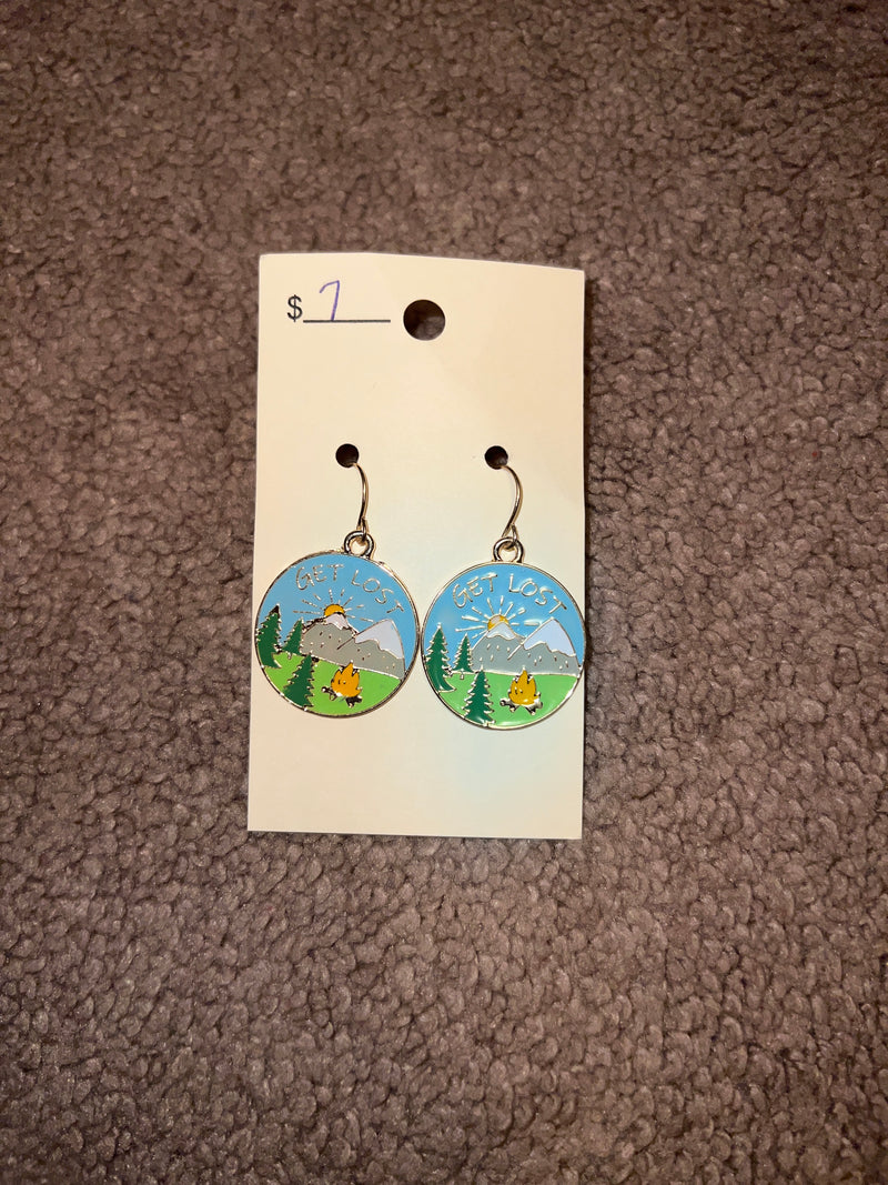 7888- Get Lost Mountain Earrings