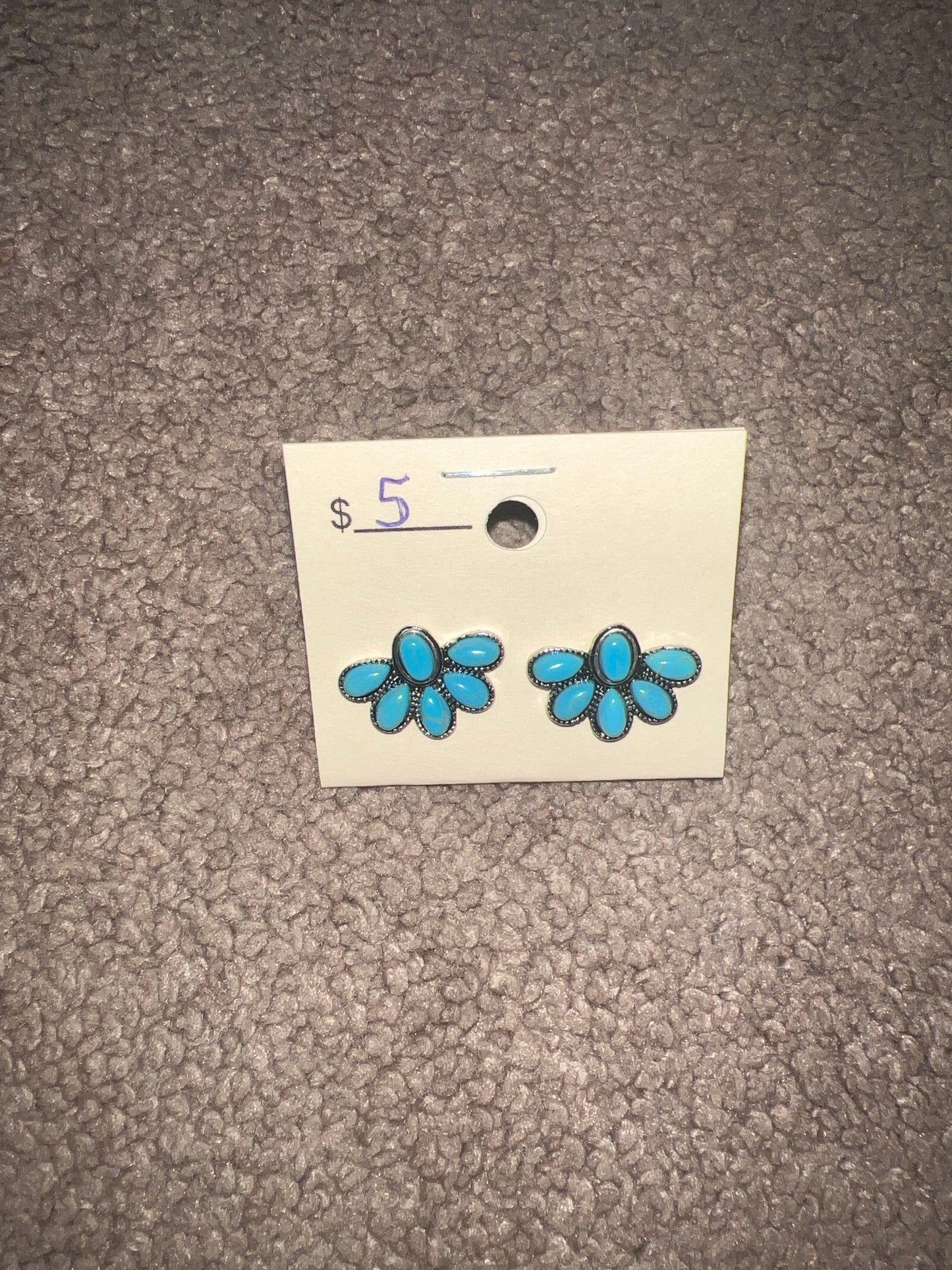 7882- Turquoise Blossom Earrings