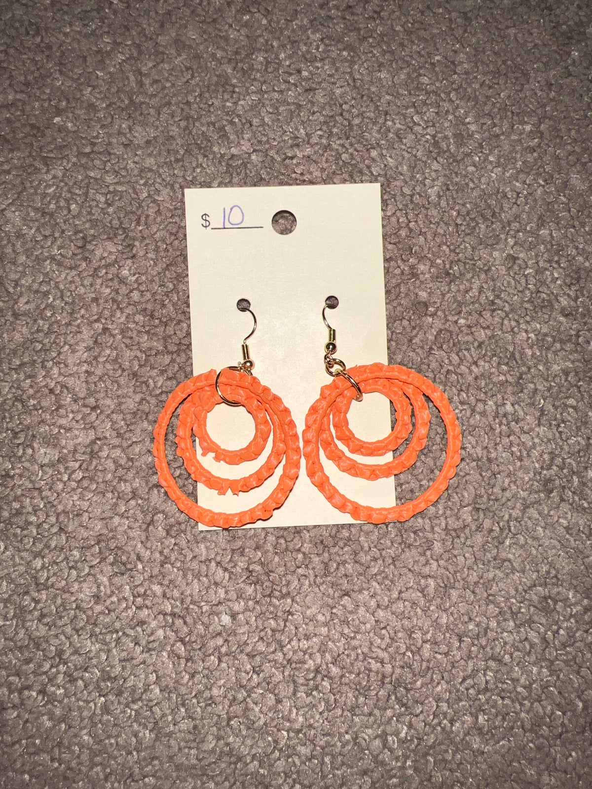 7903- Orange Multi Hoop Earrings