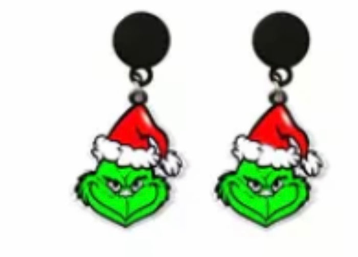 7246- Grinch Dangle Earrings