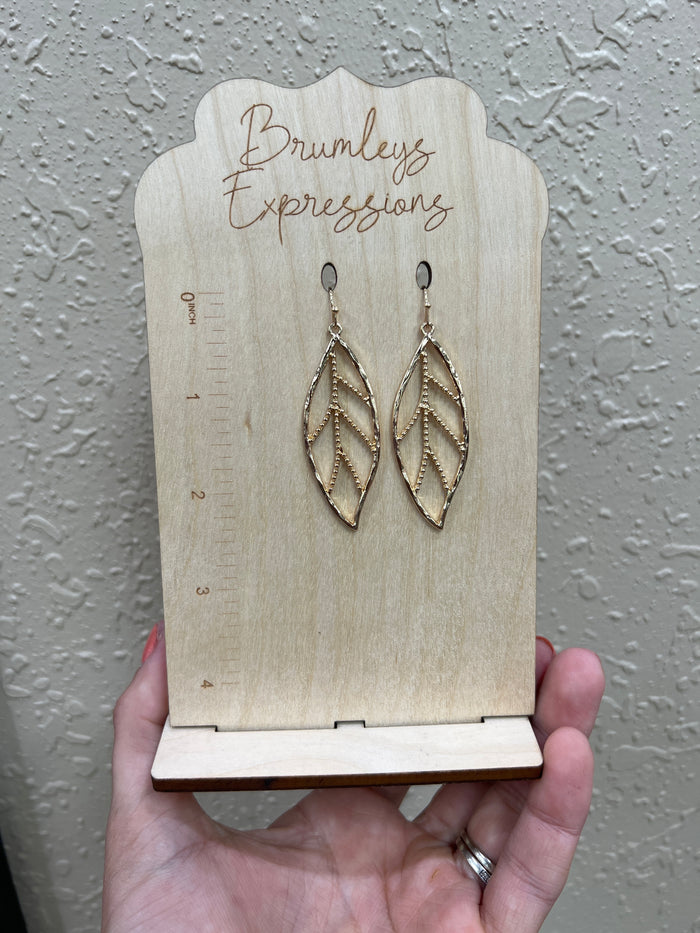 6624- Gold Leaf Earrings