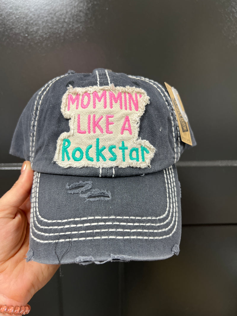 6045- Mommy Like A Rockstar Hat