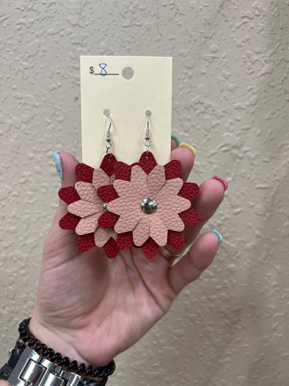 7689- Layer Flower Earrings