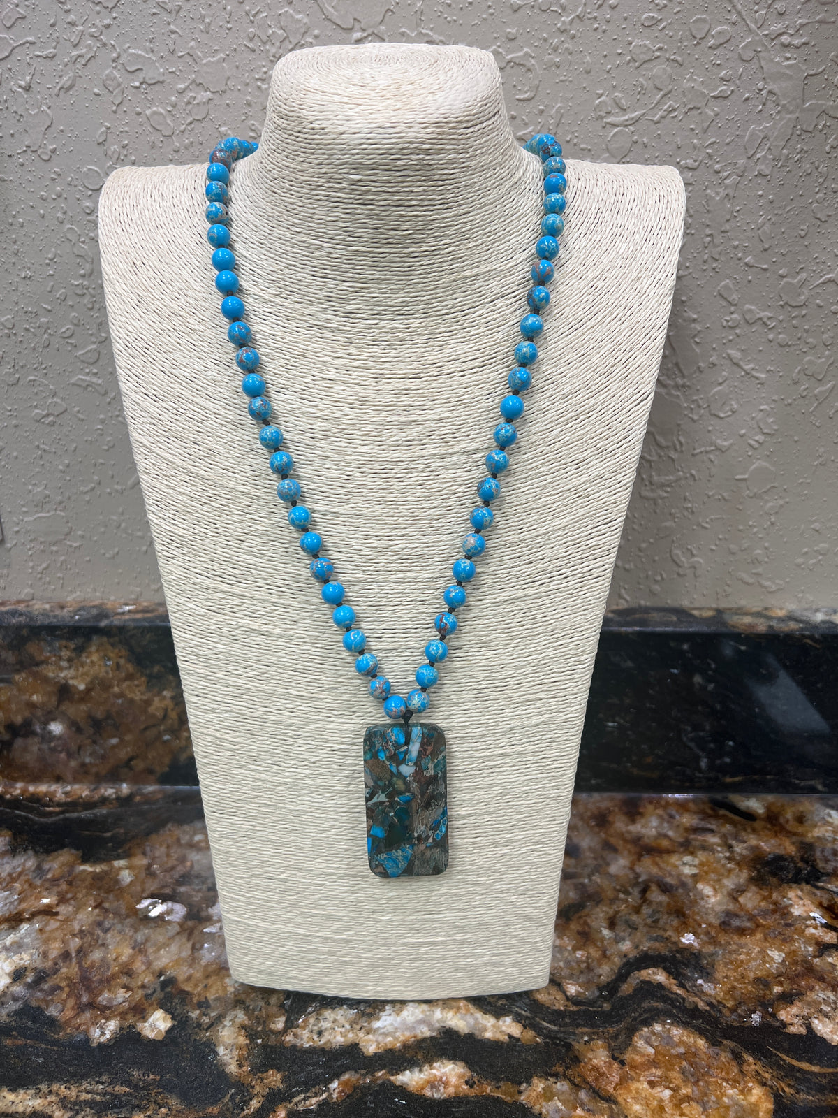 7540- Turquoise Stone Necklace