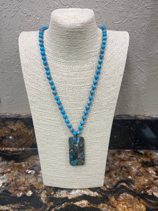 7540- Turquoise Stone Necklace