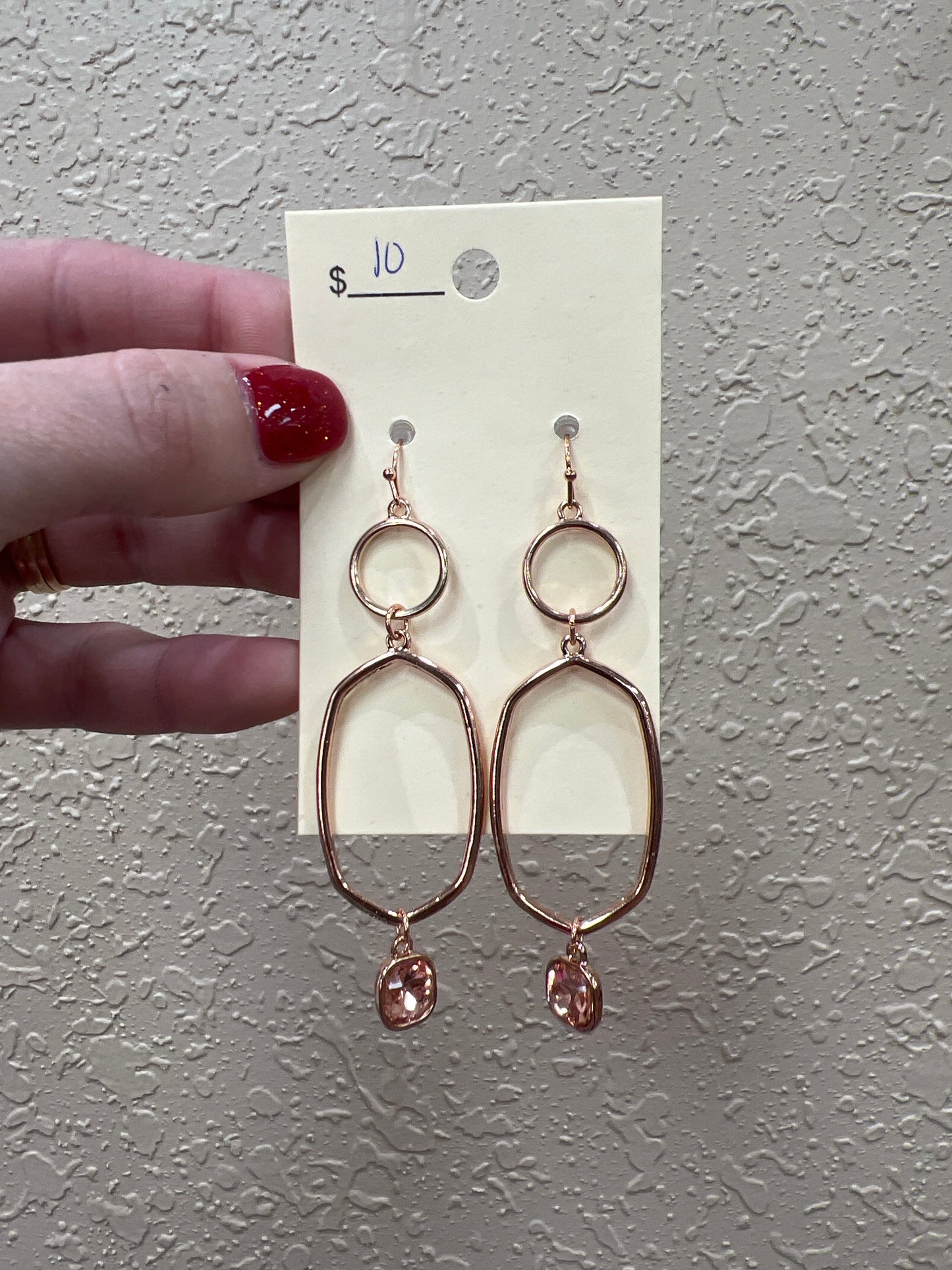 7513- Rose Layer Hoop Earrings