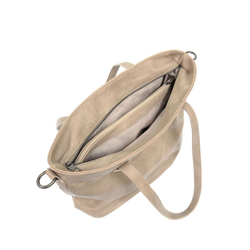 6416- Flax Terri Traveler Top Zip Handbag